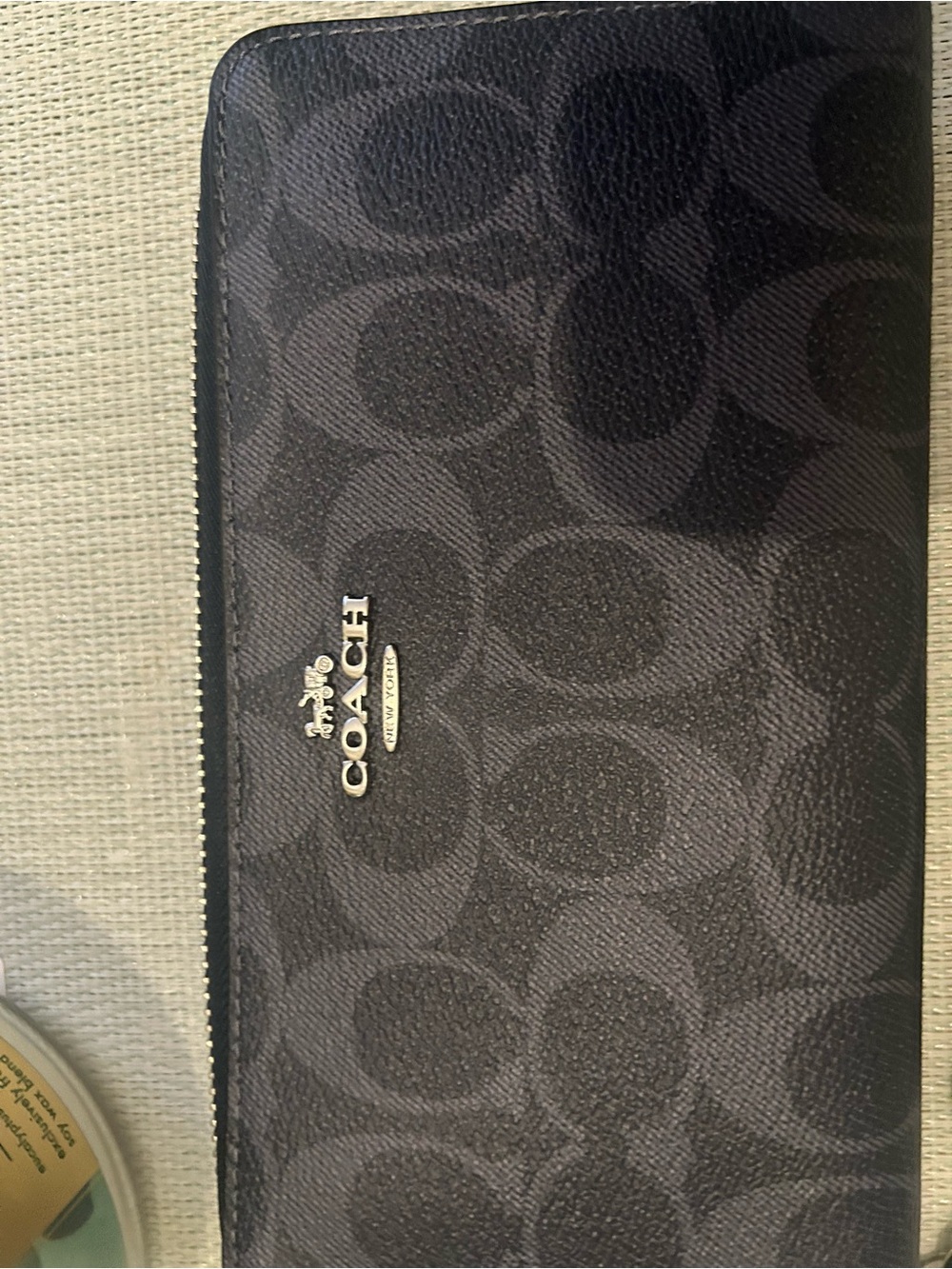 NWT Authentic Coach  Signature Zip Wallet